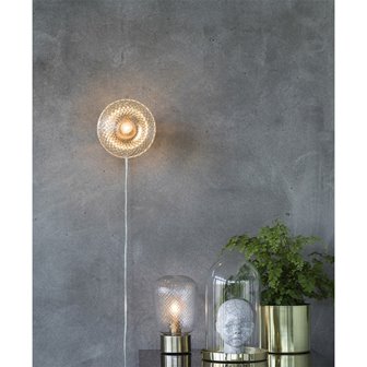 Szklany kinkiet modern retro mosiądz Juliette